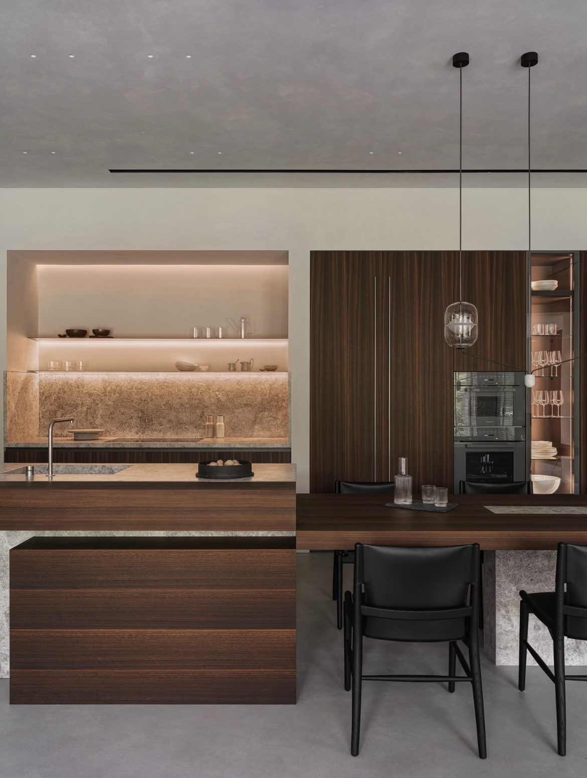 Natural wood veneer used in furniture and cabinetry